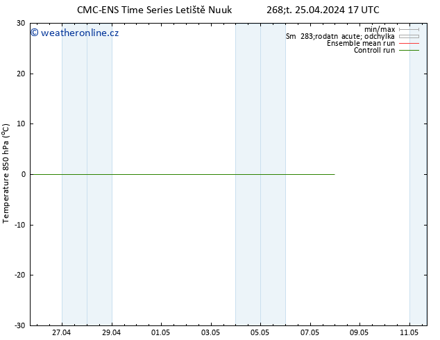 Temp. 850 hPa CMC TS Čt 25.04.2024 17 UTC