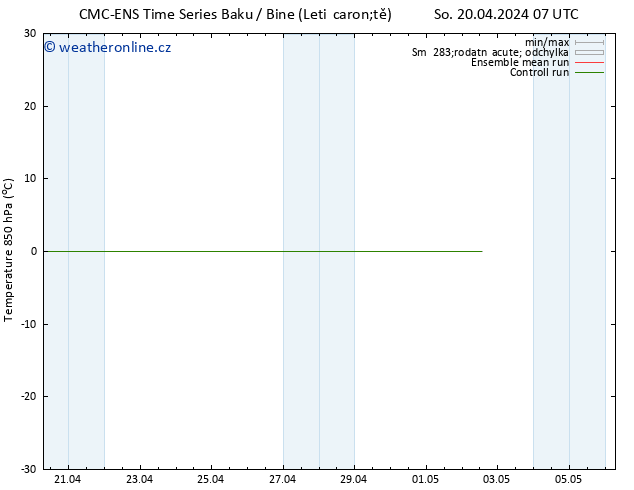 Temp. 850 hPa CMC TS St 24.04.2024 13 UTC