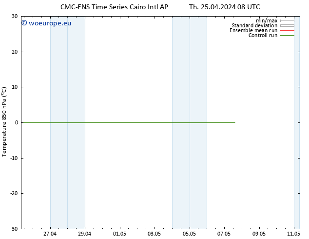 Temp. 850 hPa CMC TS Th 25.04.2024 14 UTC