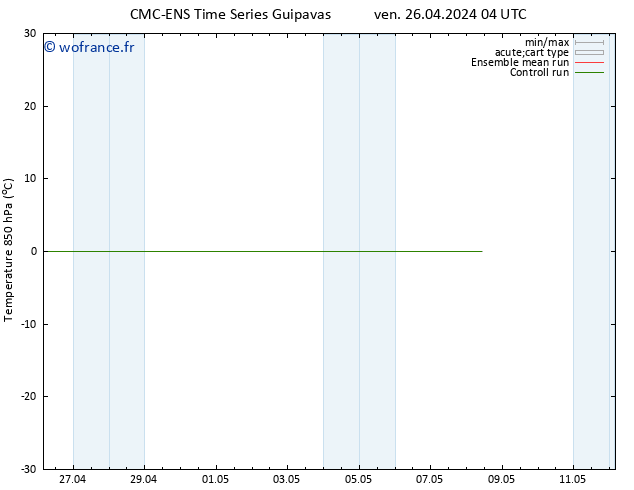 Temp. 850 hPa CMC TS lun 29.04.2024 04 UTC