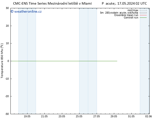 Temp. 850 hPa CMC TS Pá 24.05.2024 02 UTC