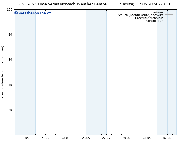 Precipitation accum. CMC TS So 18.05.2024 10 UTC
