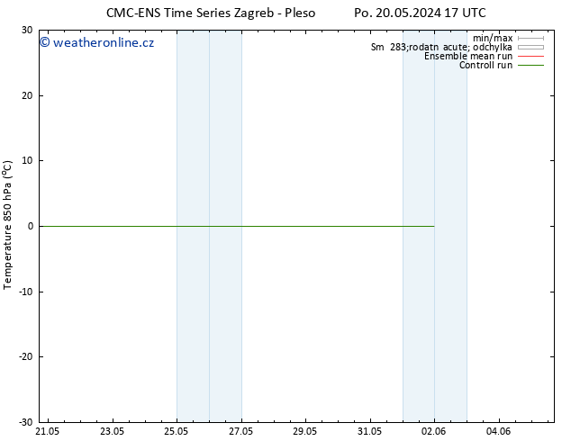 Temp. 850 hPa CMC TS Pá 24.05.2024 23 UTC