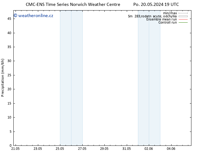 Srážky CMC TS Út 21.05.2024 07 UTC