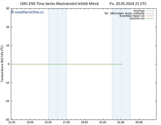 Temp. 850 hPa CMC TS Čt 23.05.2024 21 UTC