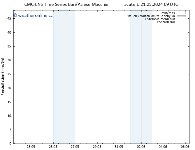 Srážky CMC TS Út 21.05.2024 09 UTC
