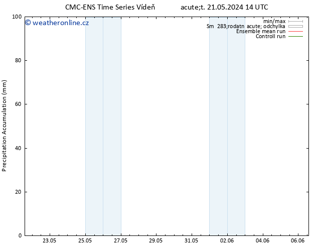 Precipitation accum. CMC TS St 22.05.2024 14 UTC