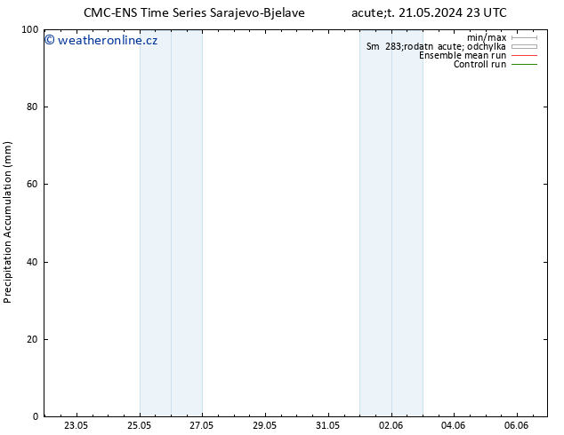Precipitation accum. CMC TS St 22.05.2024 23 UTC
