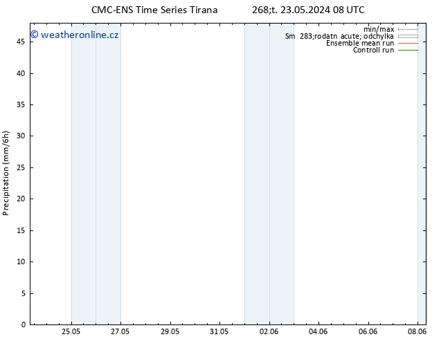 Srážky CMC TS Ne 26.05.2024 08 UTC