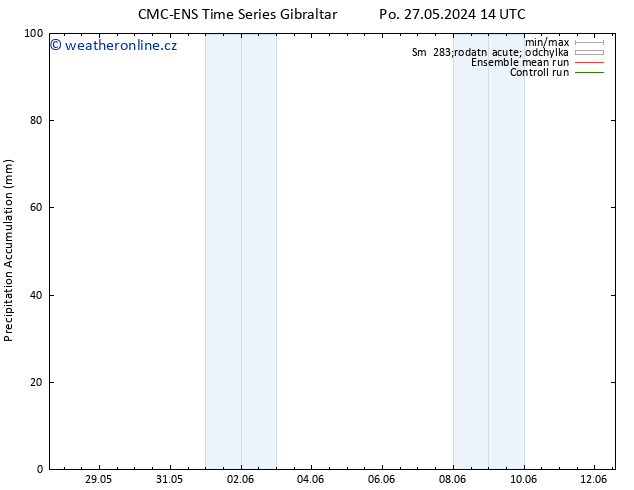 Precipitation accum. CMC TS Po 27.05.2024 14 UTC