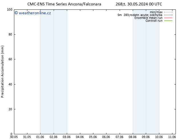 Precipitation accum. CMC TS Čt 06.06.2024 18 UTC