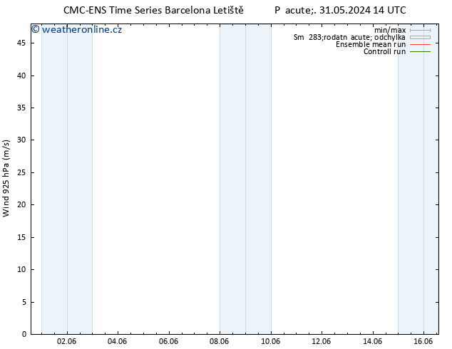 Wind 925 hPa CMC TS Pá 31.05.2024 14 UTC