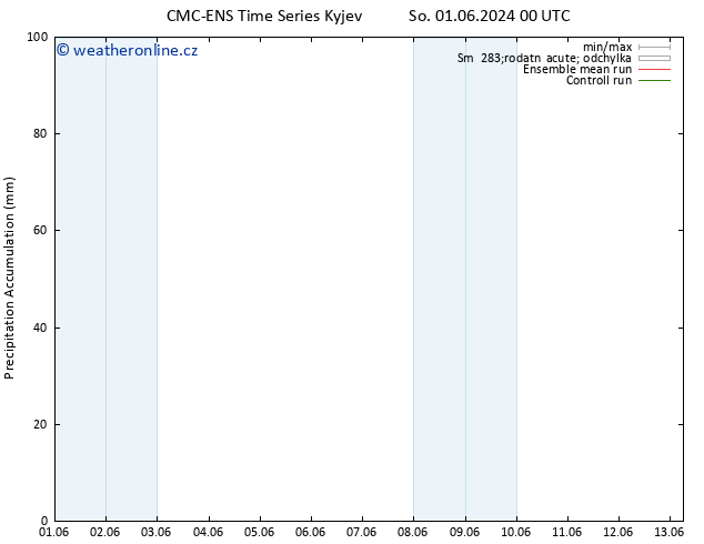 Precipitation accum. CMC TS Čt 13.06.2024 06 UTC