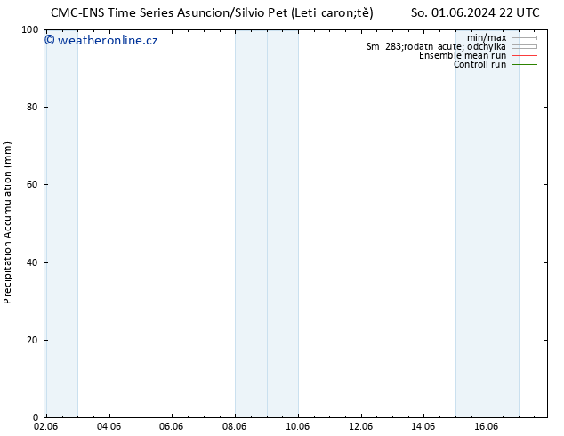 Precipitation accum. CMC TS Čt 06.06.2024 22 UTC