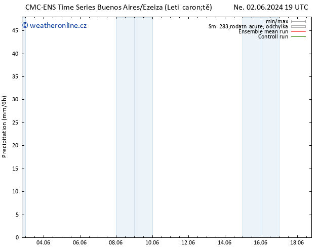 Srážky CMC TS Po 10.06.2024 19 UTC