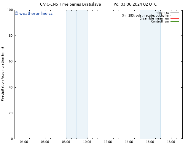 Precipitation accum. CMC TS Út 04.06.2024 20 UTC