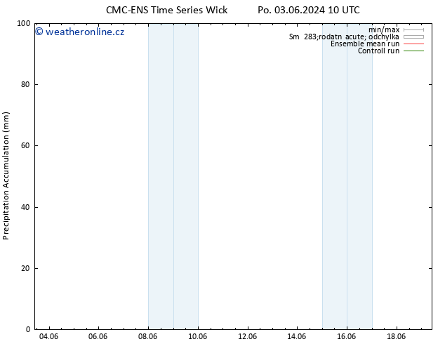 Precipitation accum. CMC TS Po 03.06.2024 16 UTC