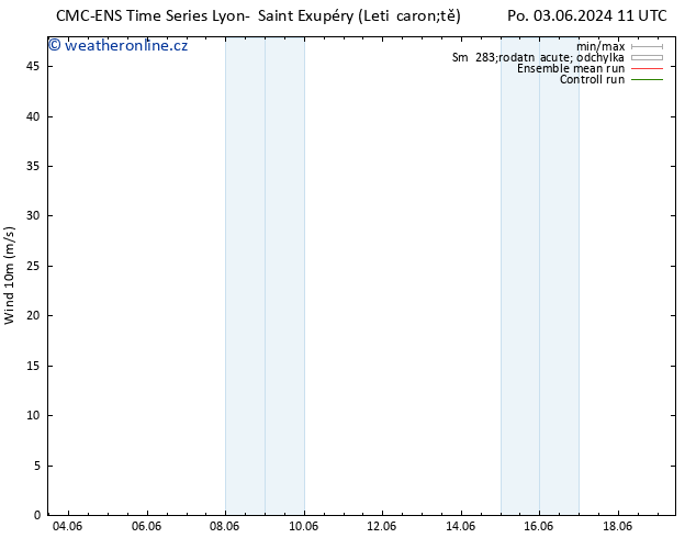 Surface wind CMC TS Po 03.06.2024 11 UTC