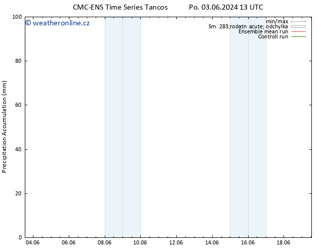 Precipitation accum. CMC TS Po 03.06.2024 19 UTC