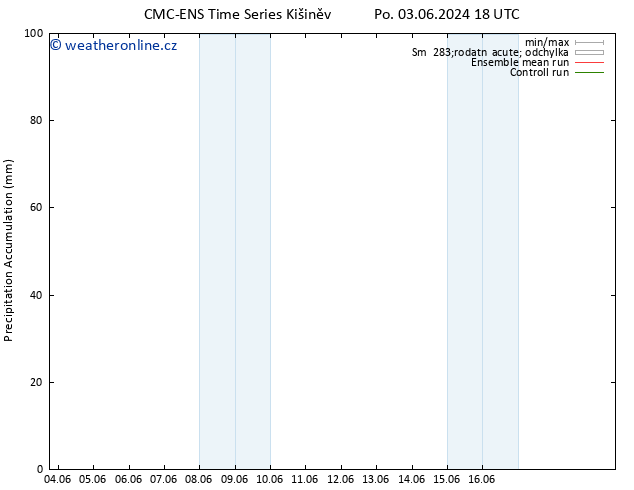 Precipitation accum. CMC TS Út 04.06.2024 00 UTC