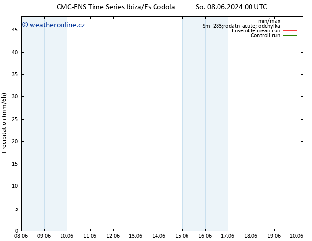 Srážky CMC TS So 15.06.2024 12 UTC