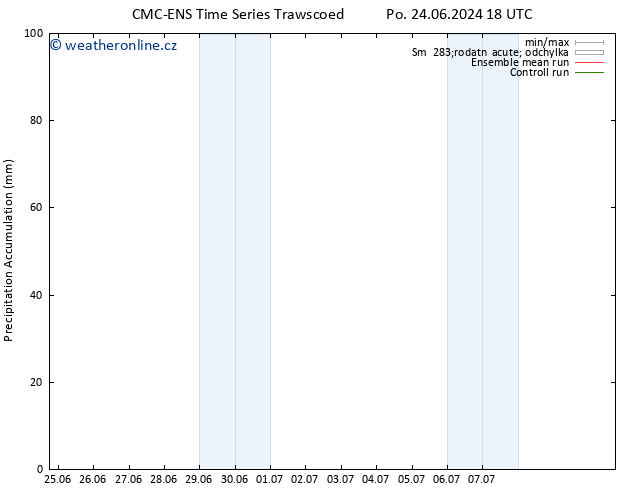 Precipitation accum. CMC TS Čt 04.07.2024 06 UTC