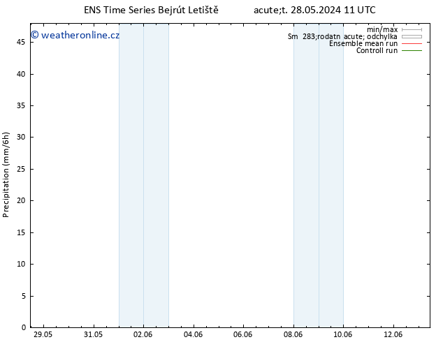 Srážky GEFS TS Út 28.05.2024 17 UTC