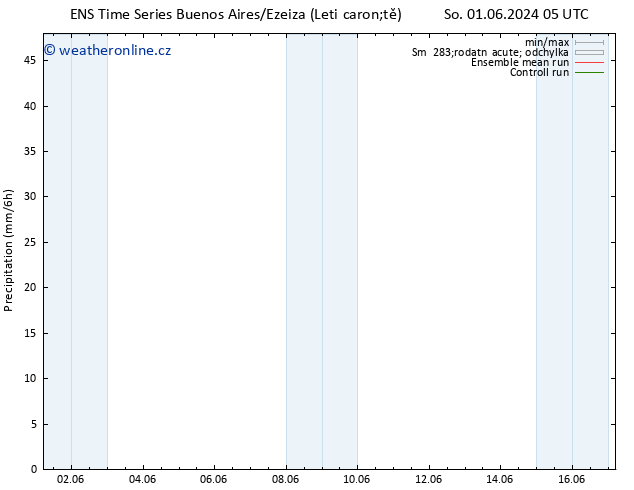 Srážky GEFS TS So 08.06.2024 11 UTC