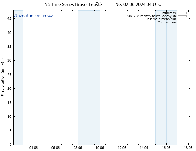 Srážky GEFS TS Po 03.06.2024 04 UTC