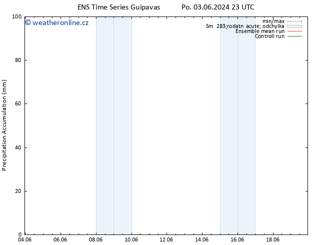 Precipitation accum. GEFS TS Út 04.06.2024 11 UTC