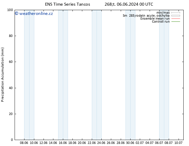 Precipitation accum. GEFS TS Čt 13.06.2024 12 UTC