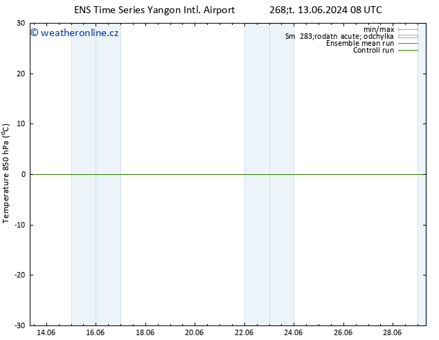 Temp. 850 hPa GEFS TS Čt 13.06.2024 14 UTC