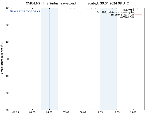 Temp. 850 hPa CMC TS Út 30.04.2024 14 UTC