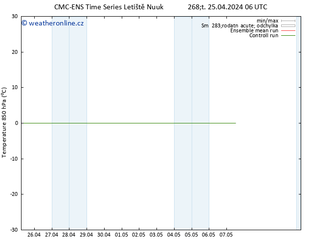 Temp. 850 hPa CMC TS Čt 25.04.2024 06 UTC