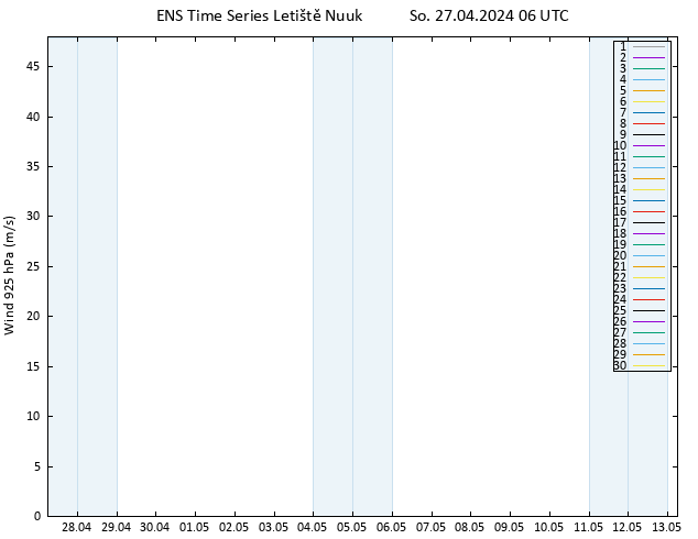 Wind 925 hPa GEFS TS So 27.04.2024 06 UTC