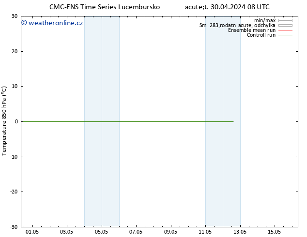 Temp. 850 hPa CMC TS Út 30.04.2024 08 UTC