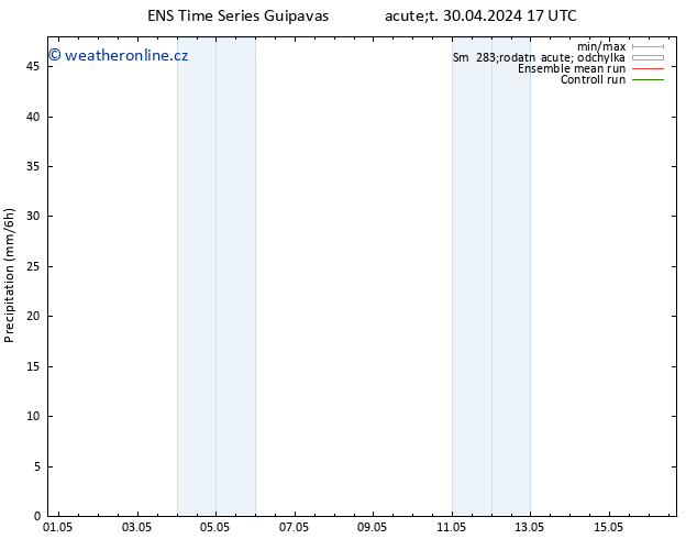 Srážky GEFS TS Út 30.04.2024 23 UTC