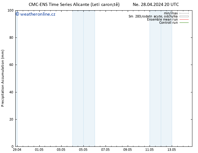 Precipitation accum. CMC TS Ne 28.04.2024 20 UTC