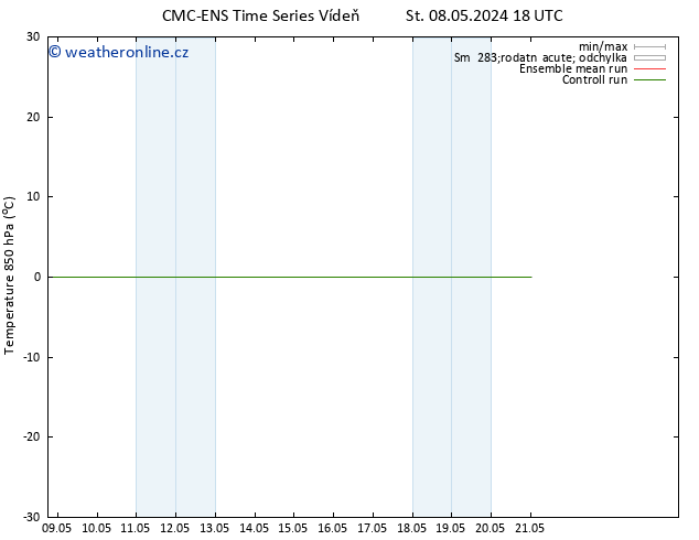 Temp. 850 hPa CMC TS Čt 16.05.2024 18 UTC