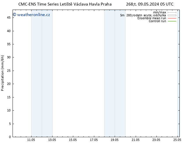 Srážky CMC TS Po 13.05.2024 05 UTC