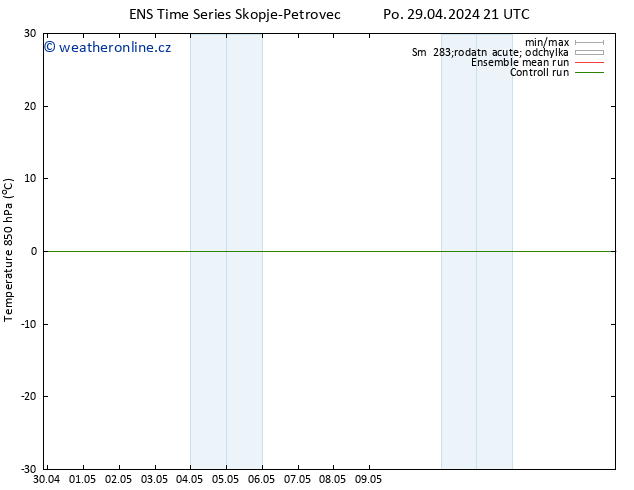 Temp. 850 hPa GEFS TS Út 30.04.2024 21 UTC