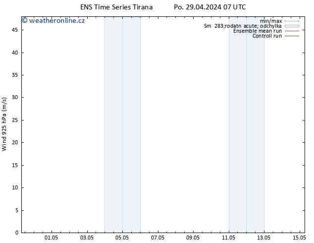 Wind 925 hPa GEFS TS Po 29.04.2024 13 UTC