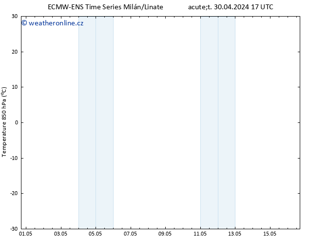 Temp. 850 hPa ALL TS Út 30.04.2024 23 UTC