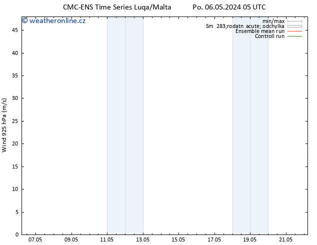 Wind 925 hPa CMC TS Čt 16.05.2024 05 UTC