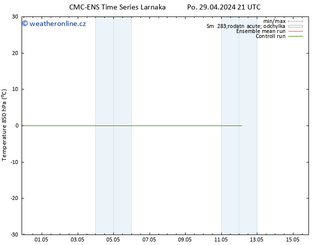 Temp. 850 hPa CMC TS Út 30.04.2024 21 UTC