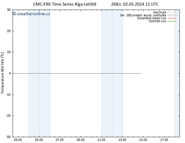 Temp. 850 hPa CMC TS Čt 02.05.2024 23 UTC