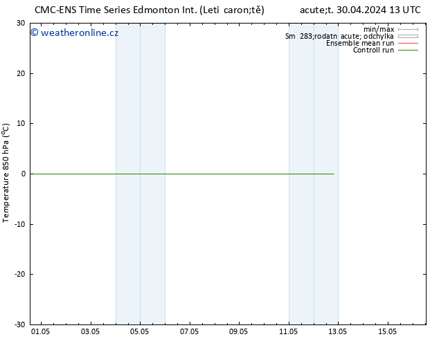 Temp. 850 hPa CMC TS Út 30.04.2024 13 UTC