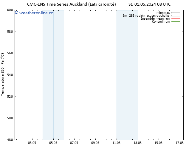 Height 500 hPa CMC TS Čt 09.05.2024 08 UTC