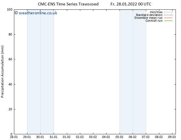 Precipitation accum. CMC TS Sa 29.01.2022 00 UTC