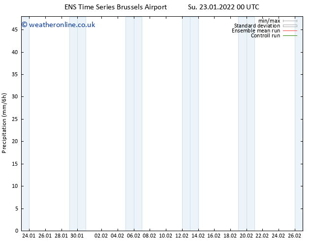 Precipitation GEFS TS Su 23.01.2022 06 UTC